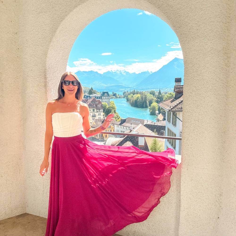 Elegant Burgundy Maxi Skirt